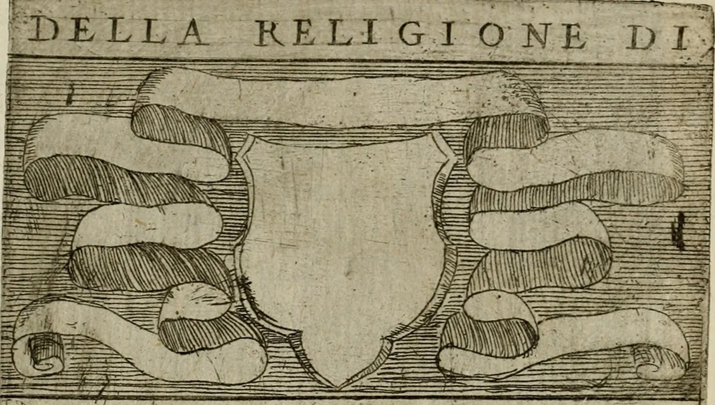 An illustration from De gli habiti delle religioni con le armi e breue descrittion loro, libro primo[-terza], 1626, leaf 29