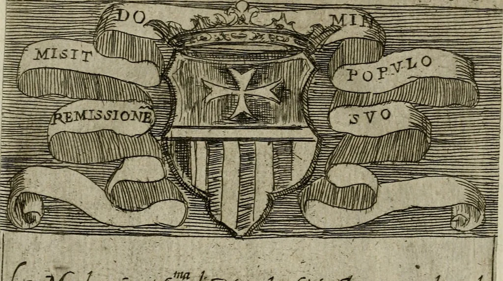 An illustration from De gli habiti delle religioni con le armi e breue descrittion loro, libro primo[-terza], 1626, leaf 43