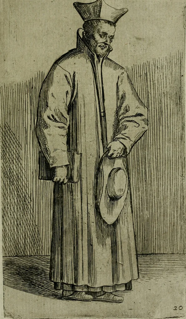 An illustration from De gli habiti delle religioni con le armi e breue descrittion loro, libro primo[-terza], 1626, leaf 54