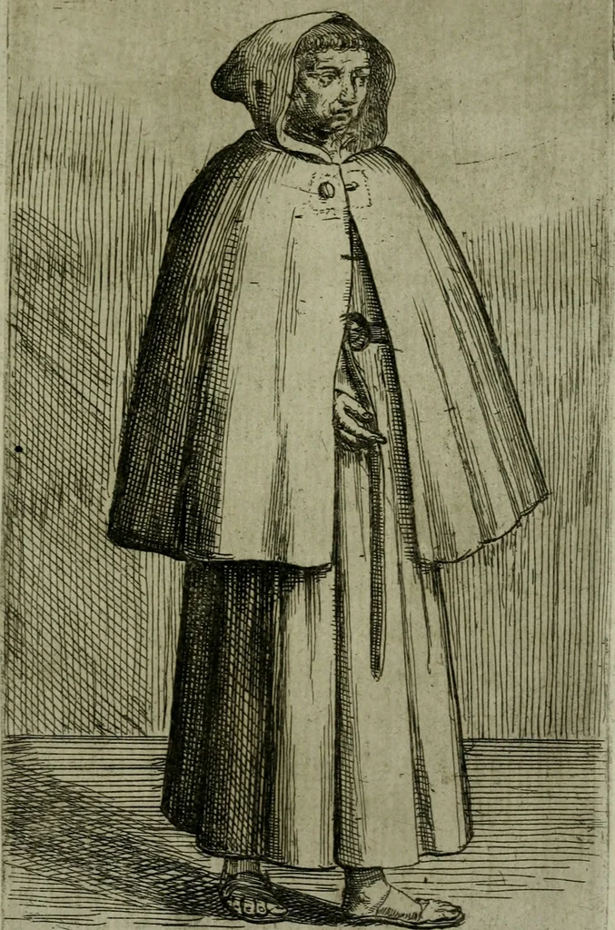 An illustration from De gli habiti delle religioni con le armi e breue descrittion loro, libro primo[-terza], 1626, leaf 58