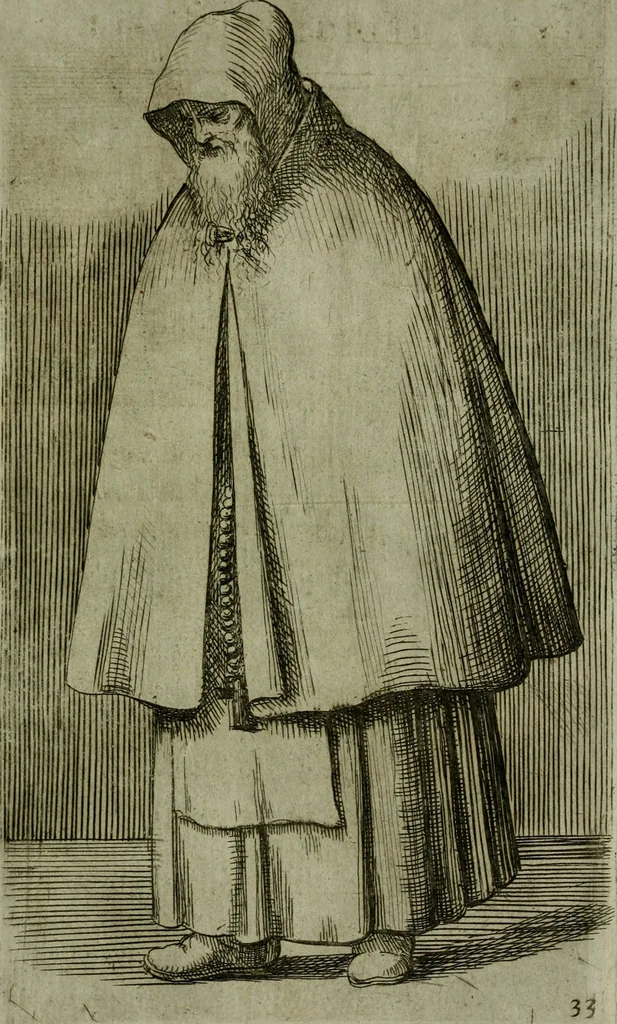 An illustration from De gli habiti delle religioni con le armi e breue descrittion loro, libro primo[-terza], 1626, leaf 84