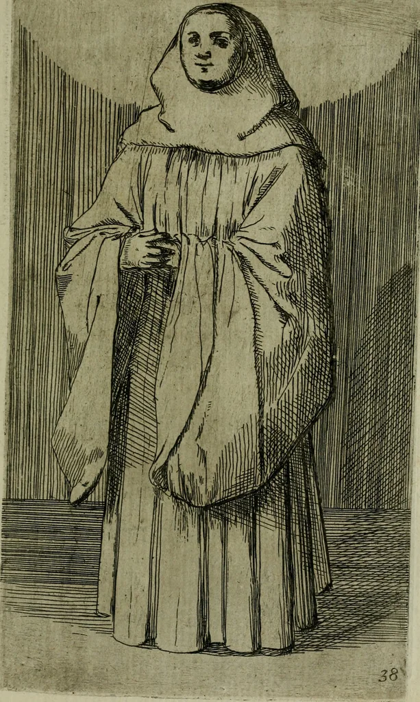 An illustration from De gli habiti delle religioni con le armi e breue descrittion loro, libro primo[-terza], 1626, leaf 94
