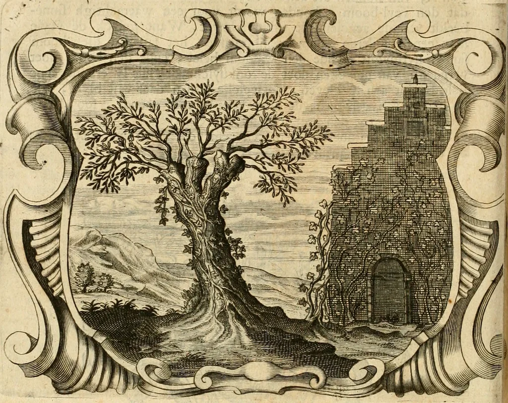 An illustration from De goddelycke voorsienigheydt uytgebeeldt in Joseph onder-coninck van Egypten : verciert met sinne-beelden ende sede-leeringen, 1710, leaf 141