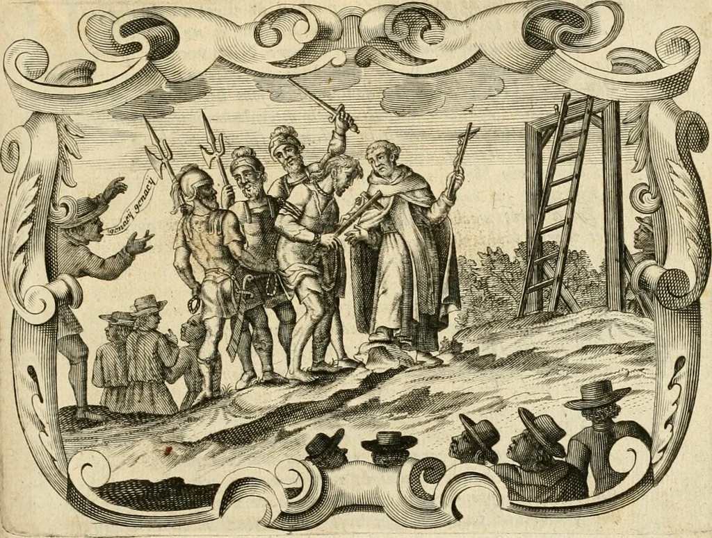 An illustration from De goddelycke voorsienigheydt uytgebeeldt in Joseph onder-coninck van Egypten : verciert met sinne-beelden ende sede-leeringen, 1710, leaf 158
