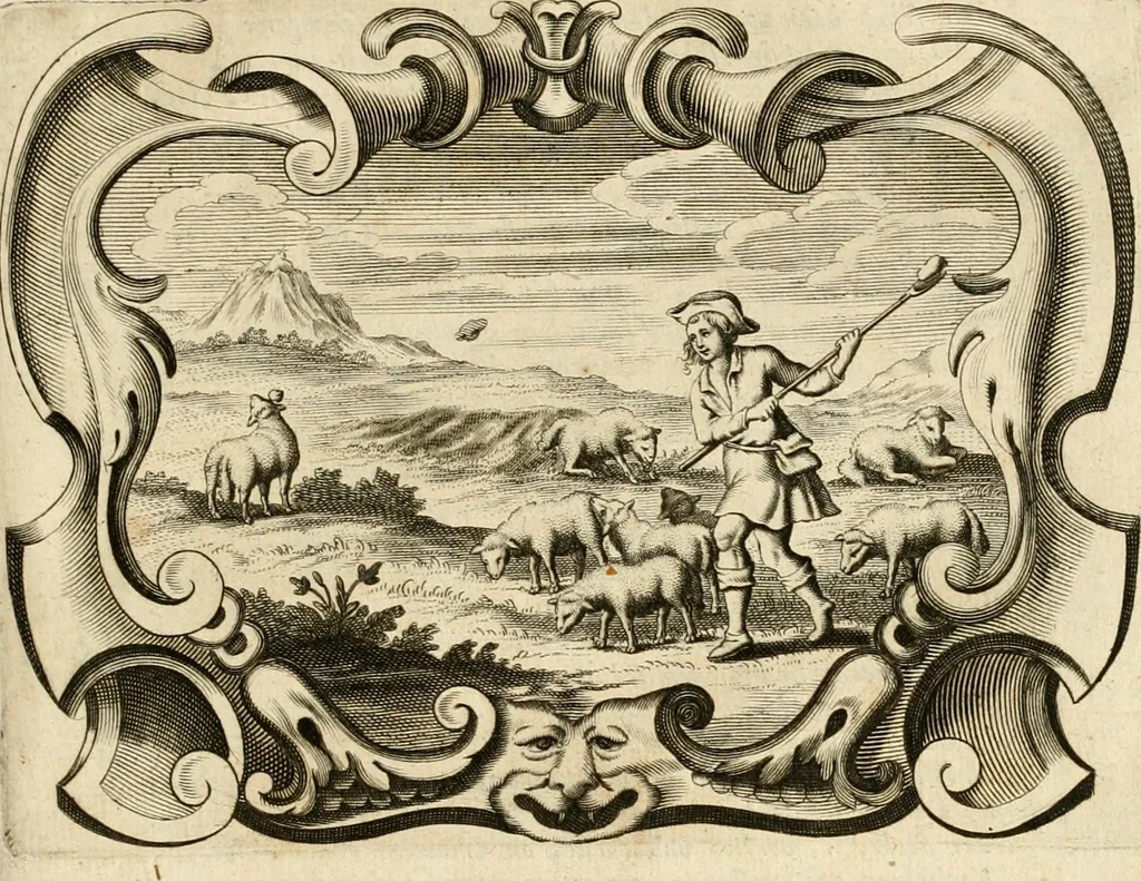 An illustration from De goddelycke voorsienigheydt uytgebeeldt in Joseph onder-coninck van Egypten : verciert met sinne-beelden ende sede-leeringen, 1710, leaf 224