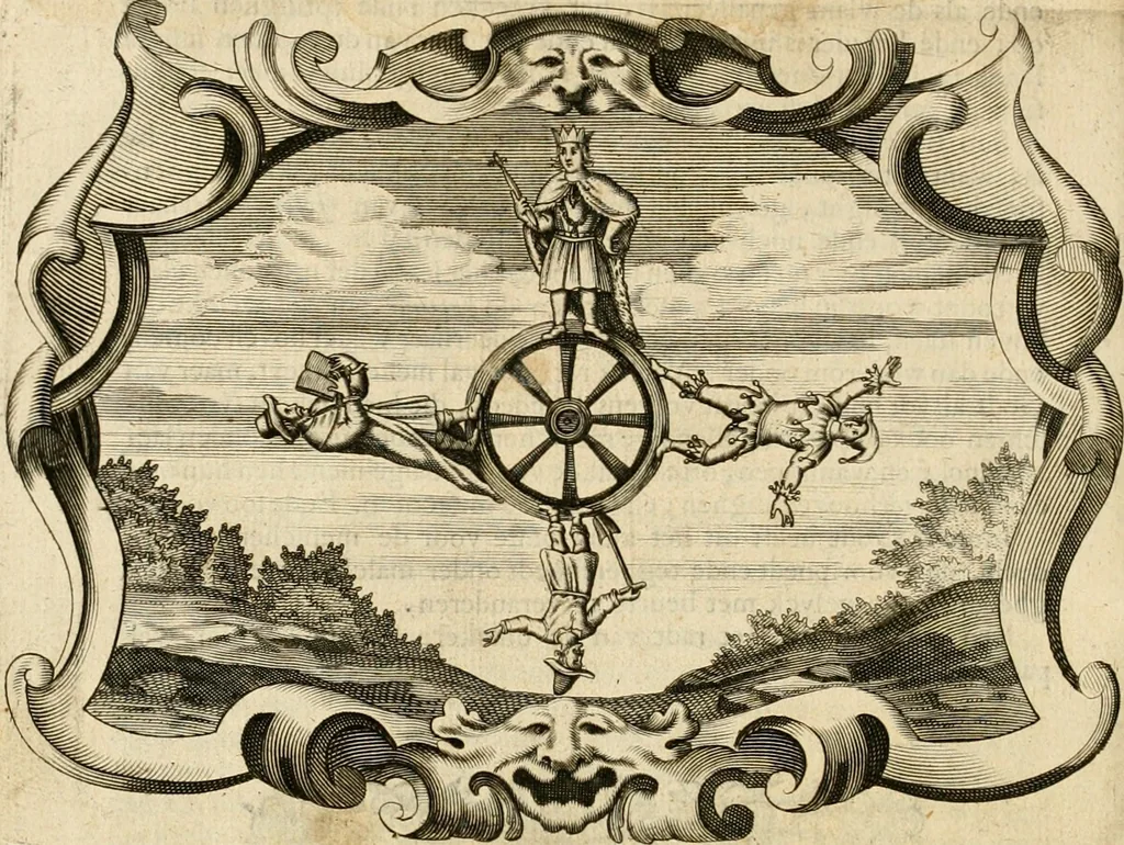 An illustration from De goddelycke voorsienigheydt uytgebeeldt in Joseph onder-coninck van Egypten : verciert met sinne-beelden ende sede-leeringen, 1710, leaf 261