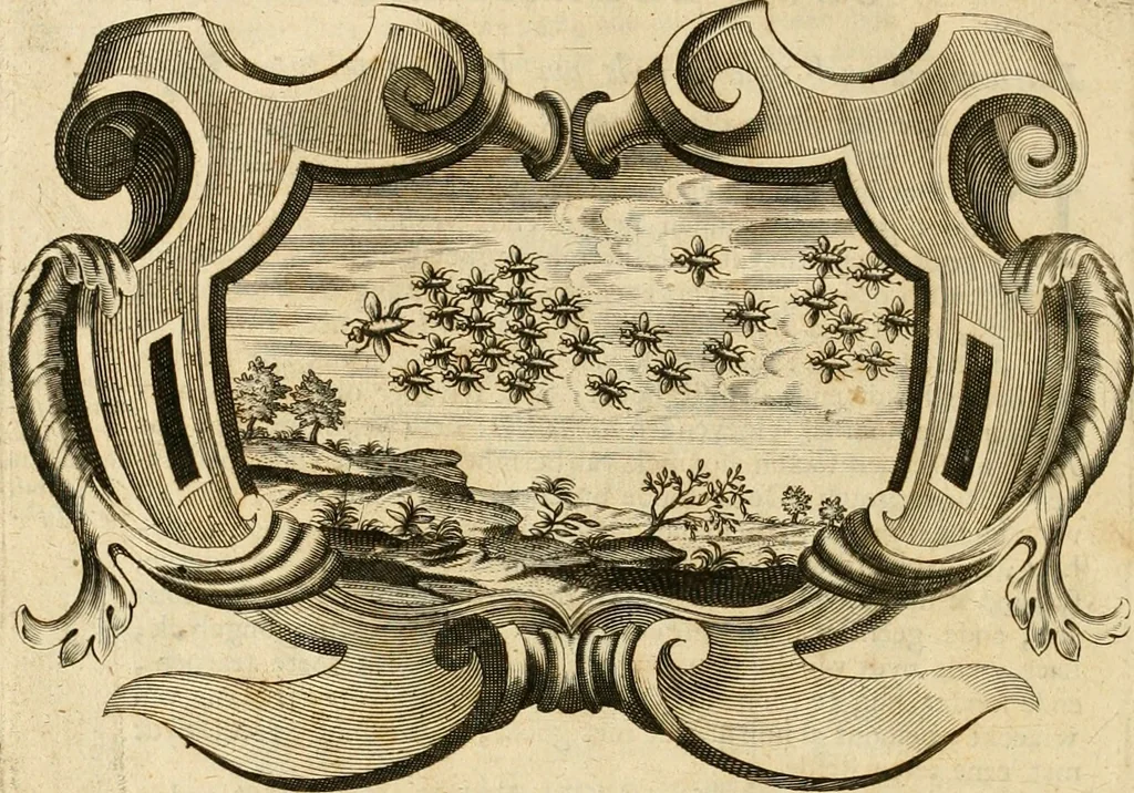 An illustration from De goddelycke voorsienigheydt uytgebeeldt in Joseph onder-coninck van Egypten : verciert met sinne-beelden ende sede-leeringen, 1710, leaf 277