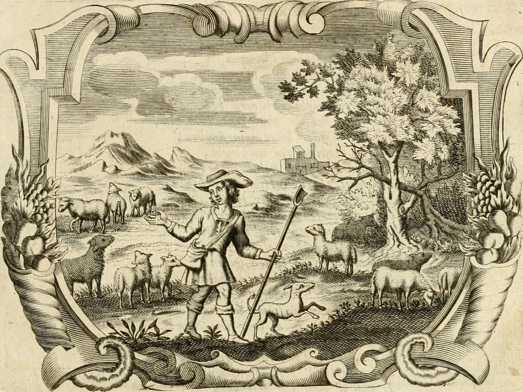 An illustration from De goddelycke voorsienigheydt uytgebeeldt in Joseph onder-coninck van Egypten : verciert met sinne-beelden ende sede-leeringen, 1710, leaf 74