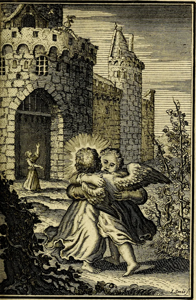 An illustration from De godlievende ziel, 1749, leaf 104