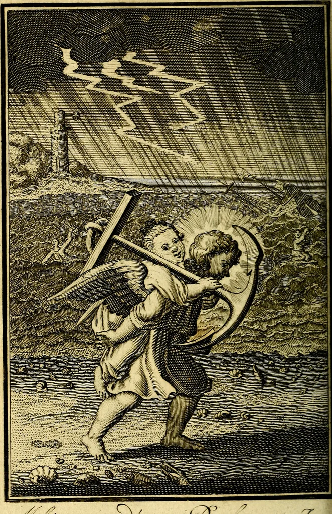 An illustration from De godlievende ziel, 1749, leaf 107