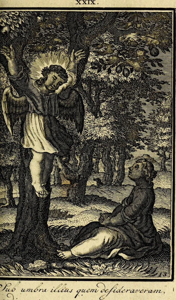 An illustration from De godlievende ziel, 1749, leaf 110