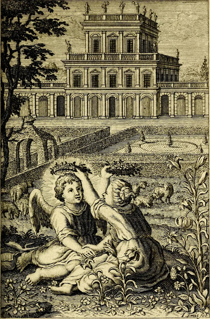 An illustration from De godlievende ziel, 1749, leaf 122