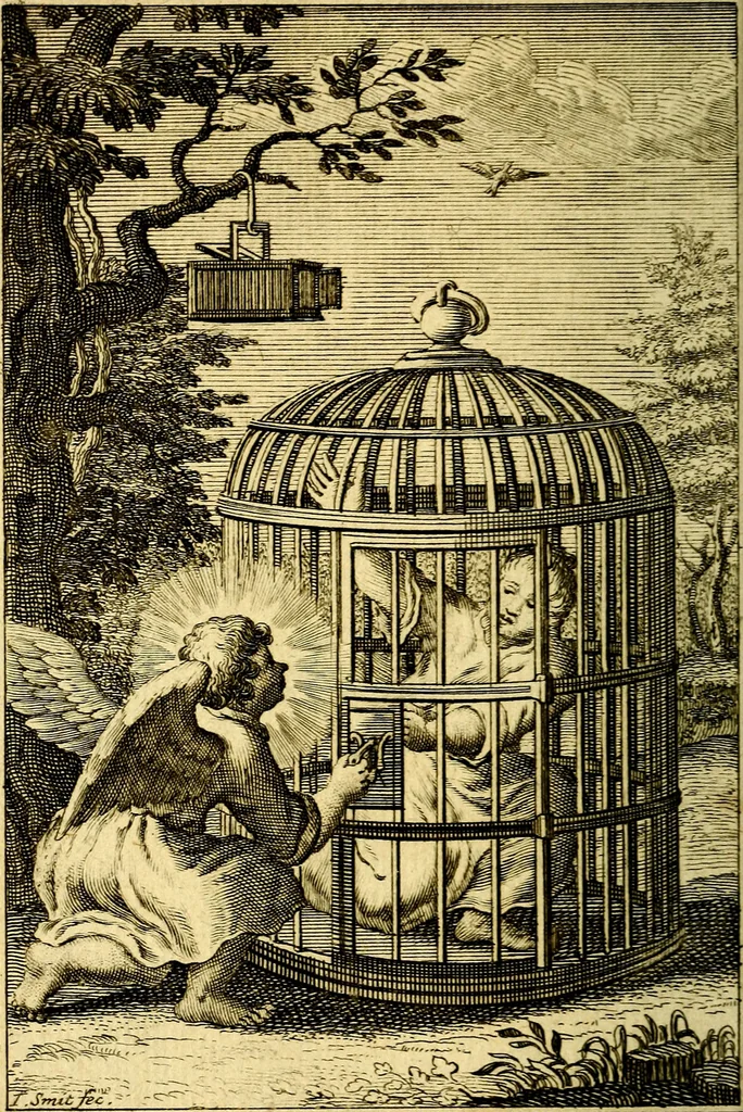An illustration from De godlievende ziel, 1749, leaf 143