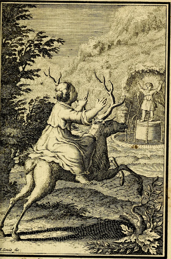 An illustration from De godlievende ziel, 1749, leaf 146