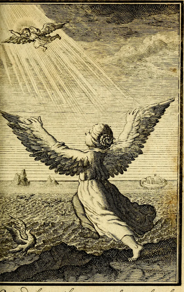 An illustration from De godlievende ziel, 1749, leaf 150