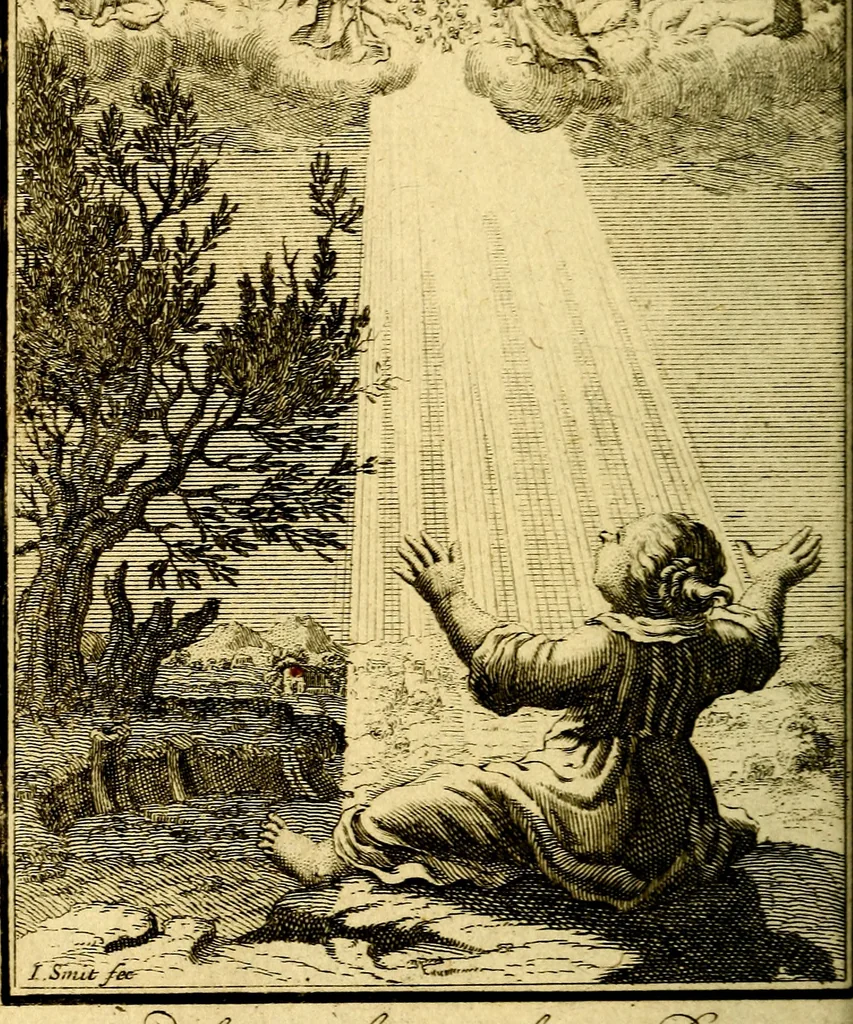 An illustration from De godlievende ziel, 1749, leaf 153