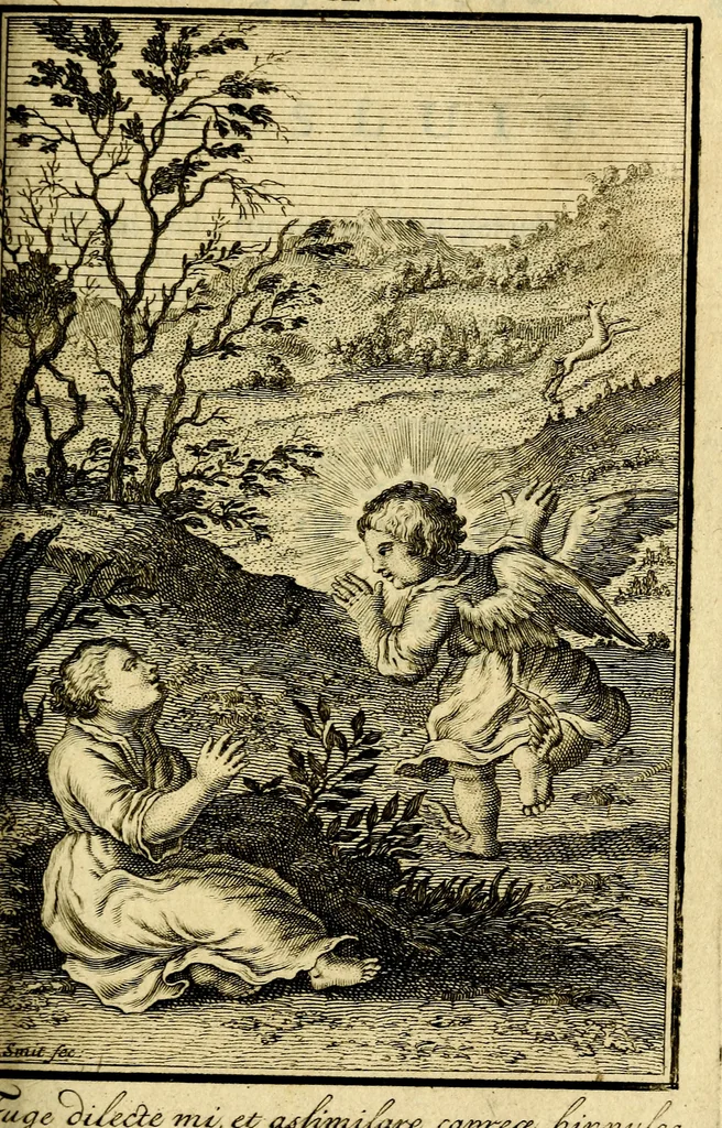 An illustration from De godlievende ziel, 1749, leaf 156