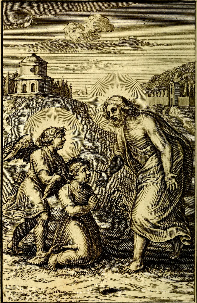 An illustration from De godlievende ziel, 1749, leaf 175