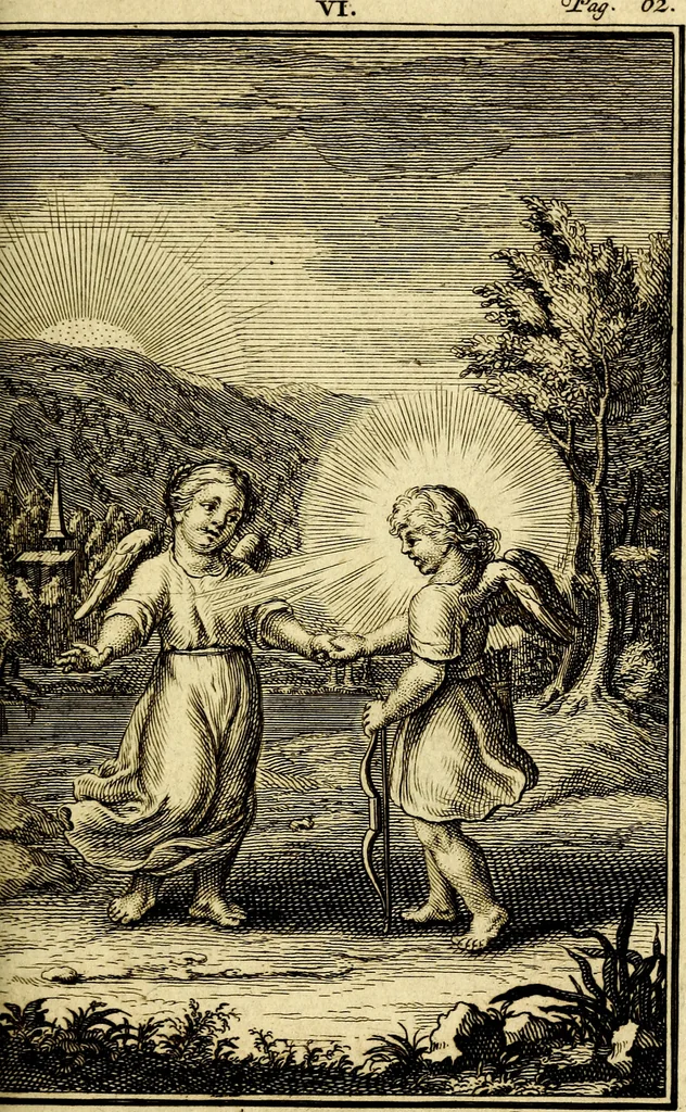 An illustration from De godlievende ziel, 1749, leaf 184