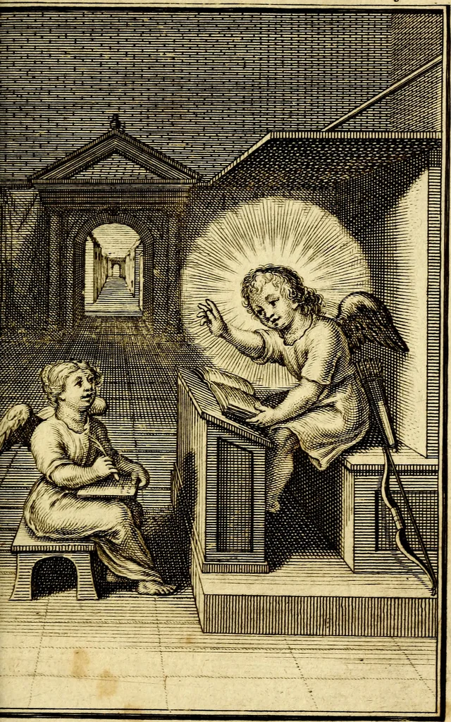 An illustration from De godlievende ziel, 1749, leaf 190