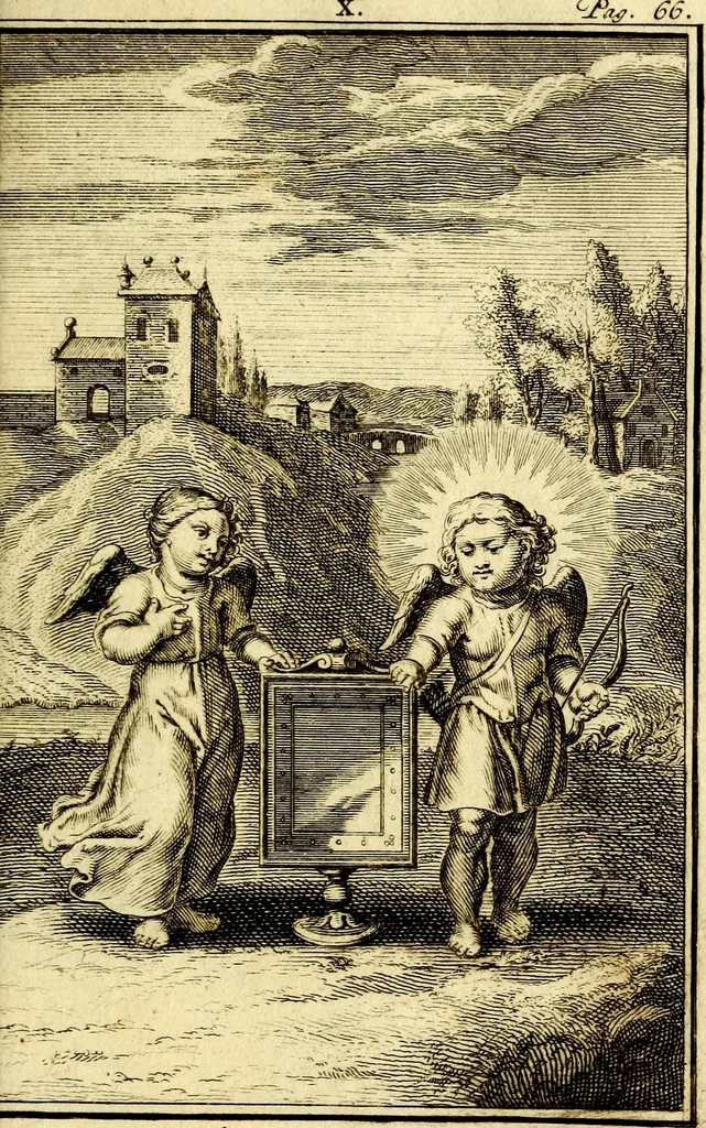 An illustration from De godlievende ziel, 1749, leaf 196
