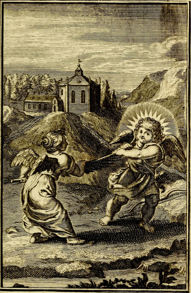 An illustration from De godlievende ziel, 1749, leaf 202