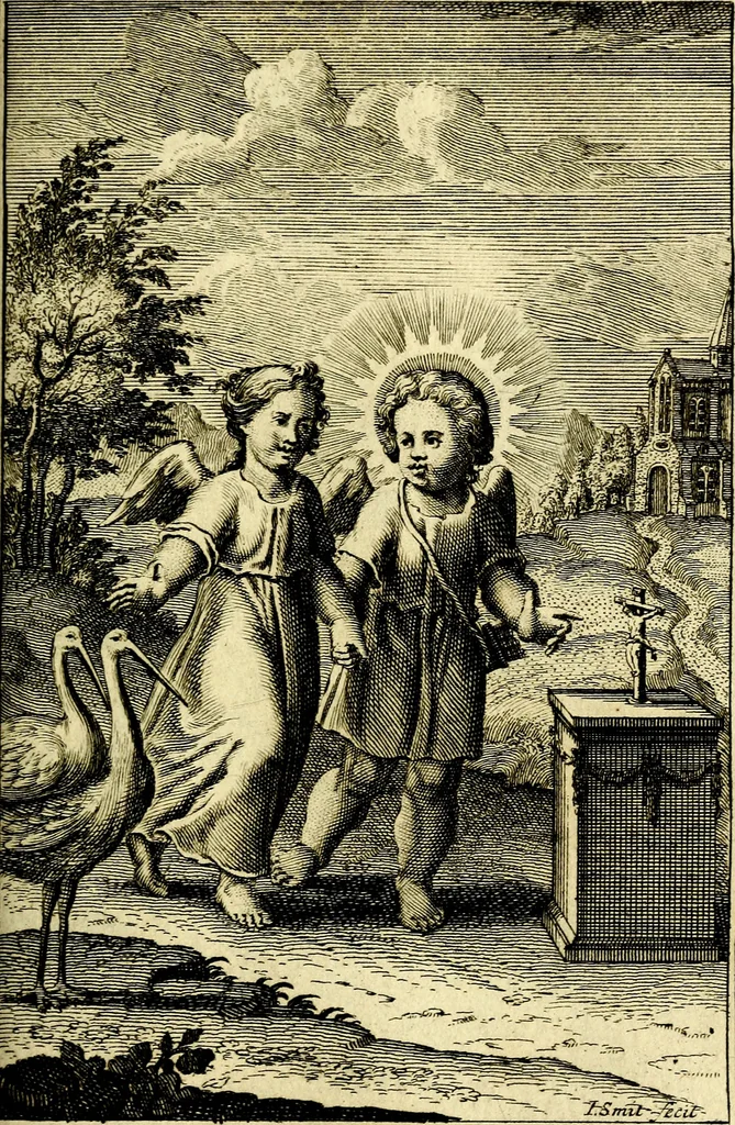 An illustration from De godlievende ziel, 1749, leaf 220