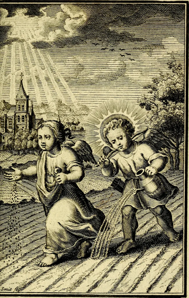 An illustration from De godlievende ziel, 1749, leaf 232