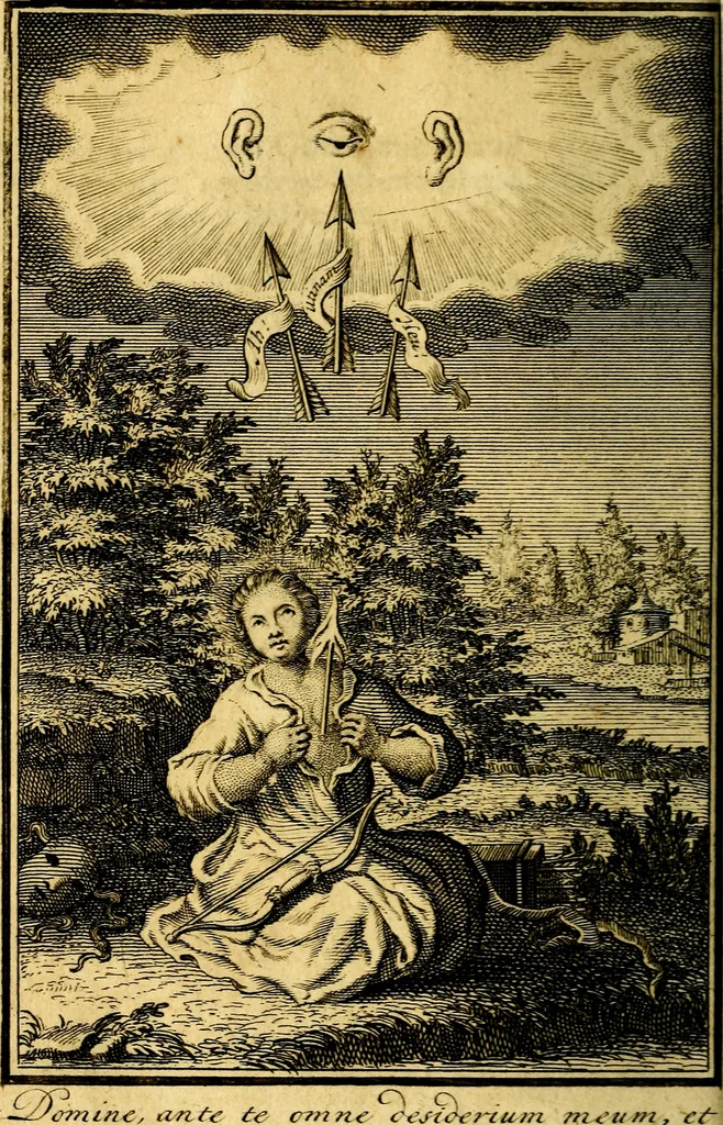 An illustration from De godlievende ziel, 1749, leaf 25