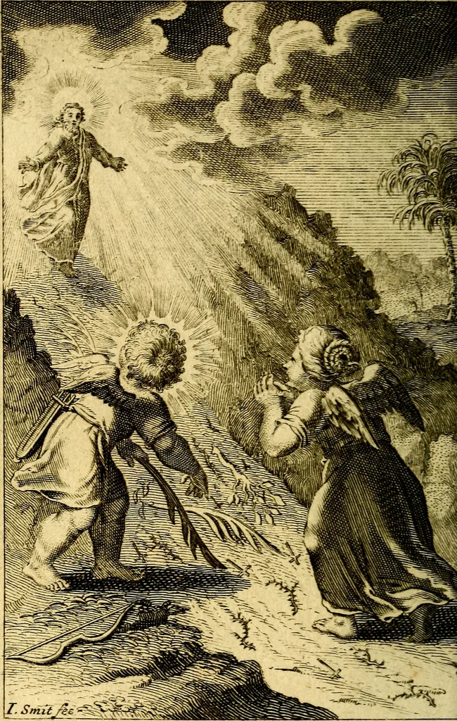 An illustration from De godlievende ziel, 1749, leaf 265