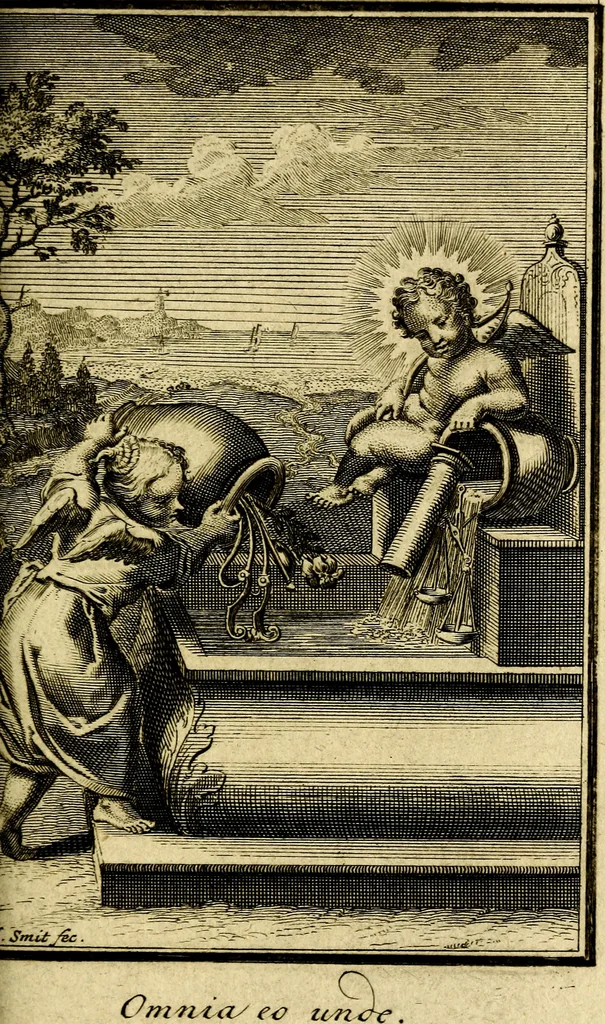An illustration from De godlievende ziel, 1749, leaf 268