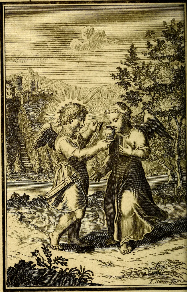 An illustration from De godlievende ziel, 1749, leaf 277