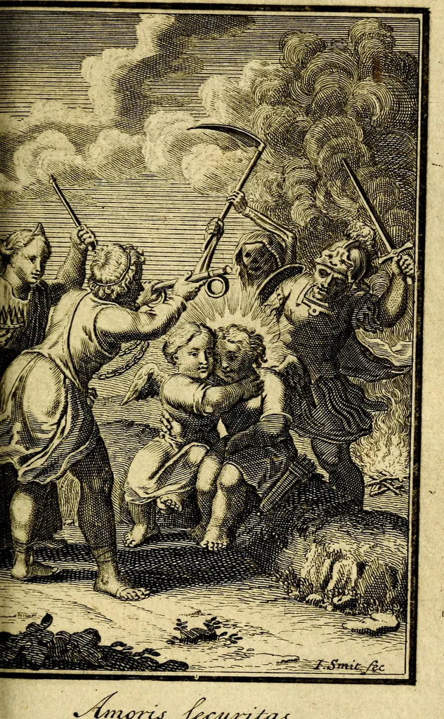 An illustration from De godlievende ziel, 1749, leaf 280