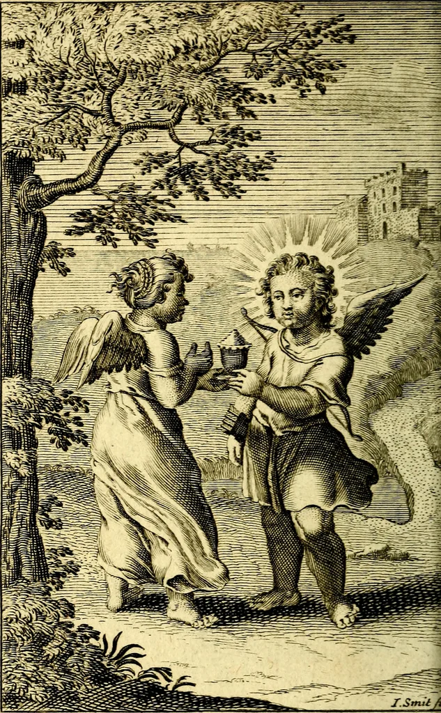 An illustration from De godlievende ziel, 1749, leaf 313