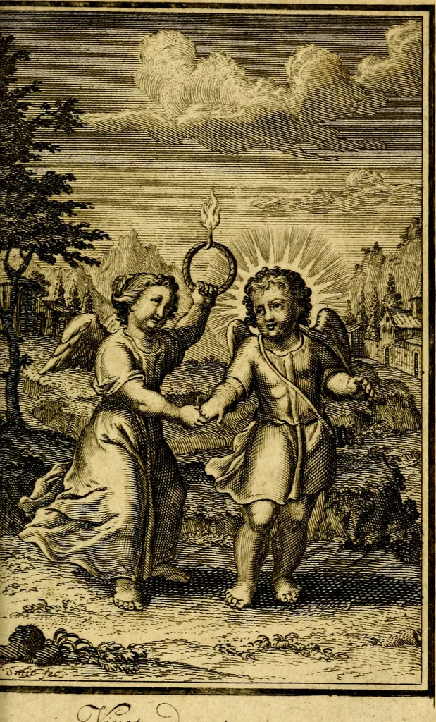 An illustration from De godlievende ziel, 1749, leaf 340