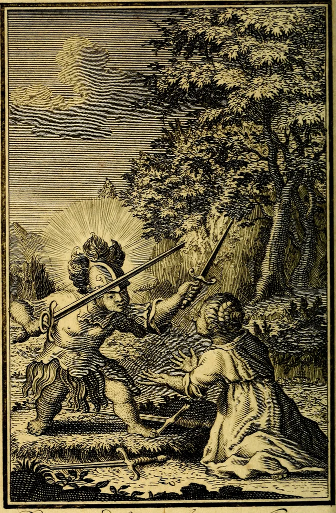 An illustration from De godlievende ziel, 1749, leaf 43