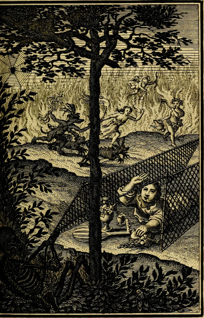 An illustration from De godlievende ziel, 1749, leaf 52
