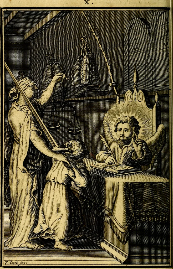 An illustration from De godlievende ziel, 1749, leaf 55