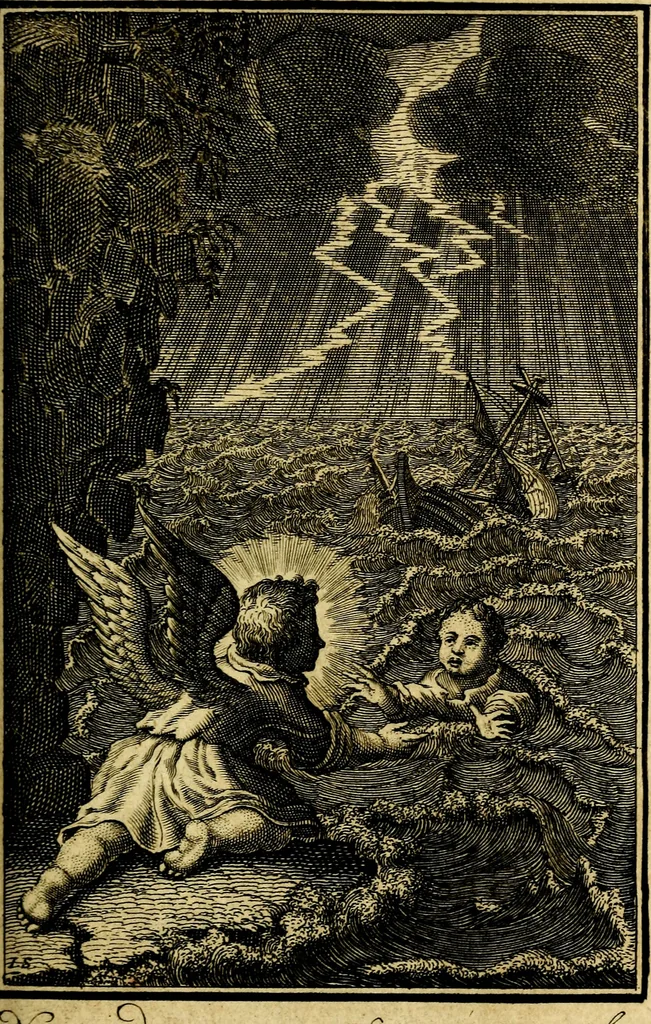 An illustration from De godlievende ziel, 1749, leaf 58
