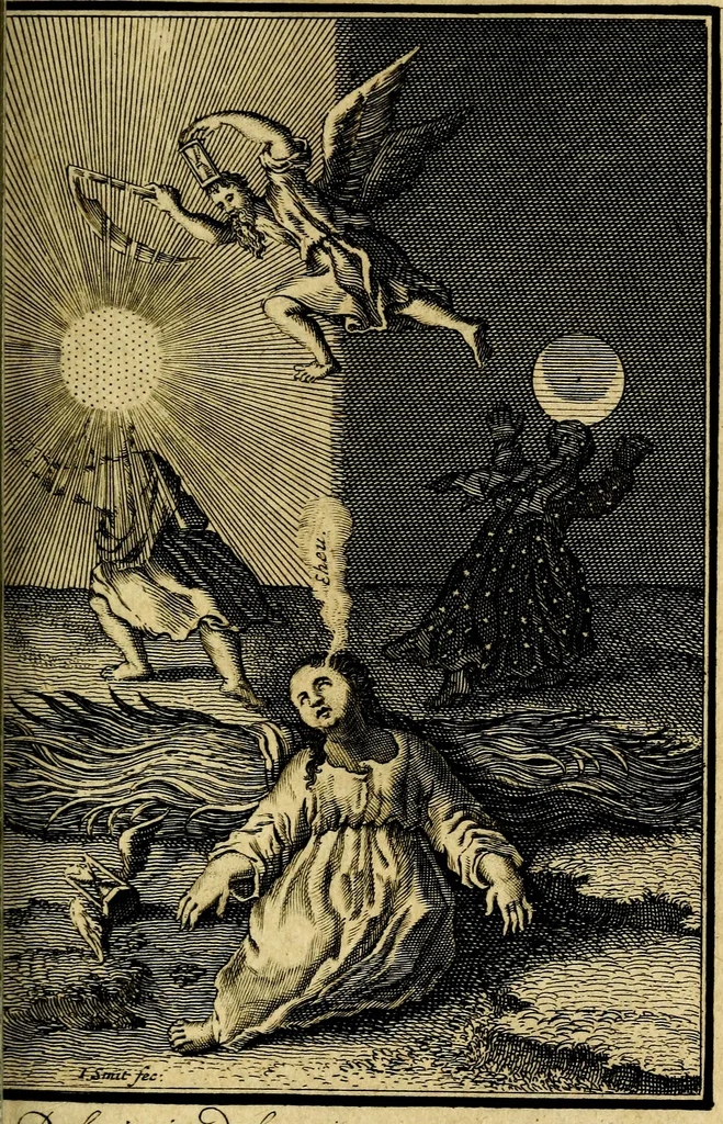 An illustration from De godlievende ziel, 1749, leaf 68