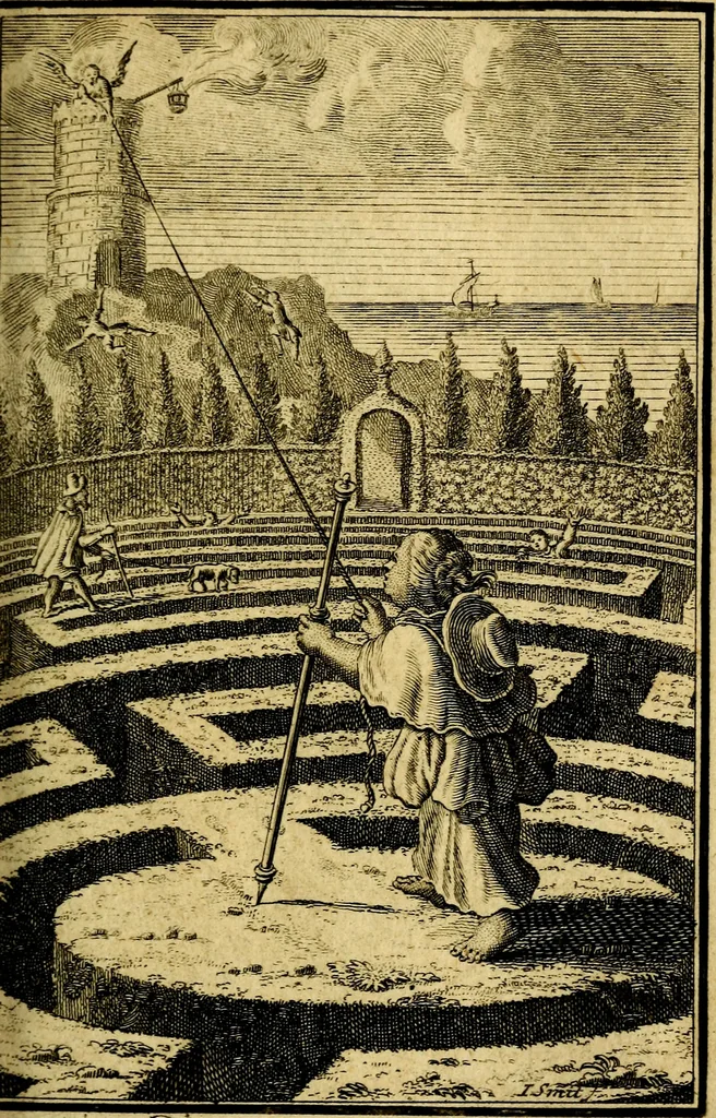 An illustration from De godlievende ziel, 1749, leaf 74