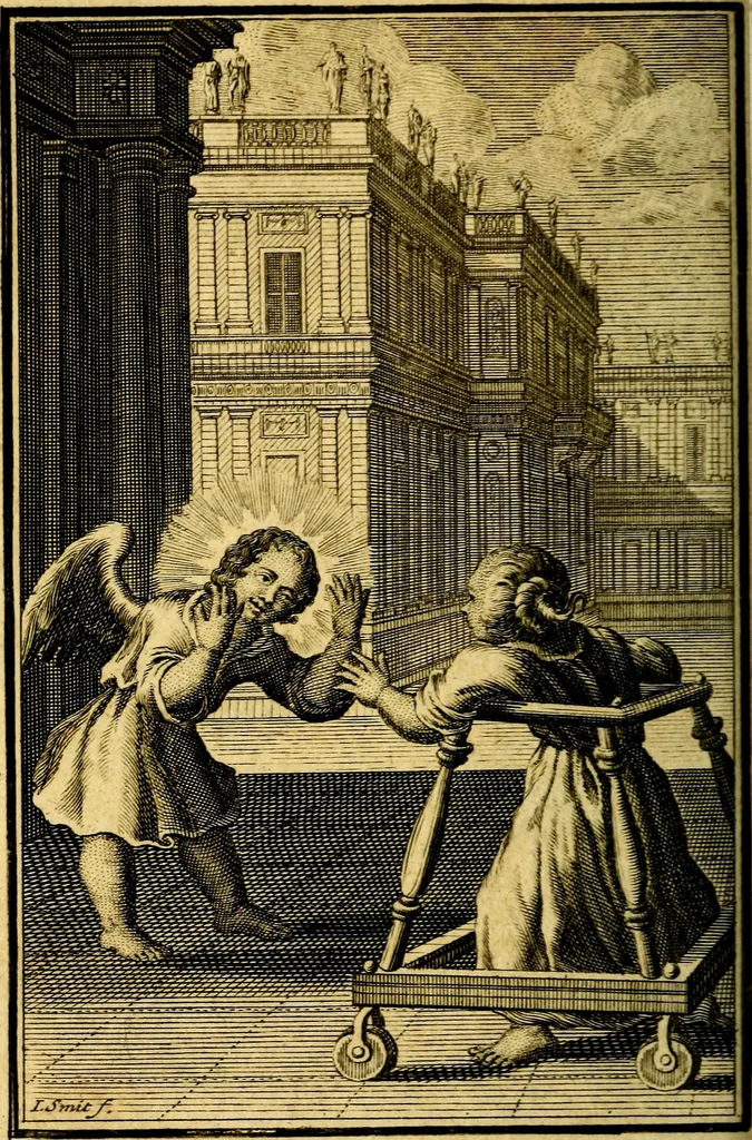 An illustration from De godlievende ziel, 1749, leaf 77
