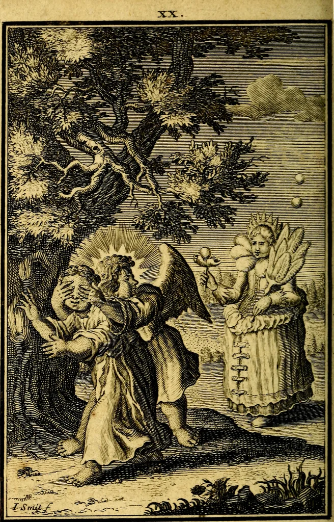 An illustration from De godlievende ziel, 1749, leaf 83