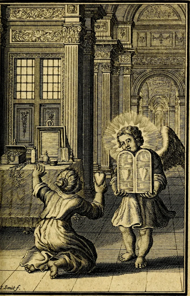 An illustration from De godlievende ziel, 1749, leaf 86