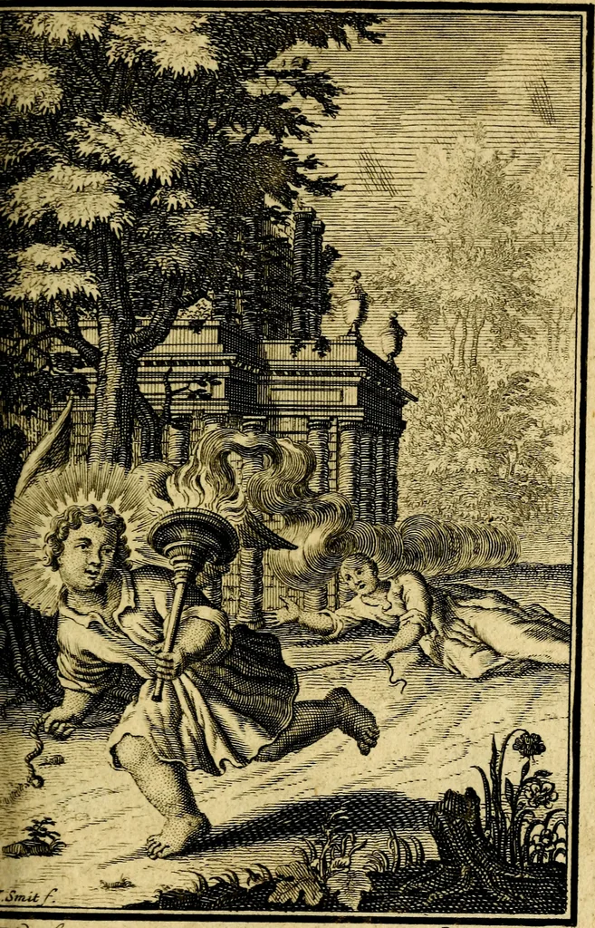 An illustration from De godlievende ziel, 1749, leaf 92