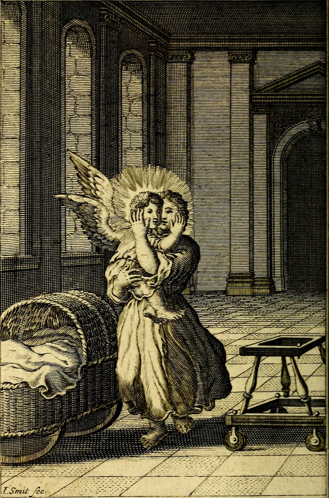 An illustration from De godlievende ziel, 1749, leaf 95