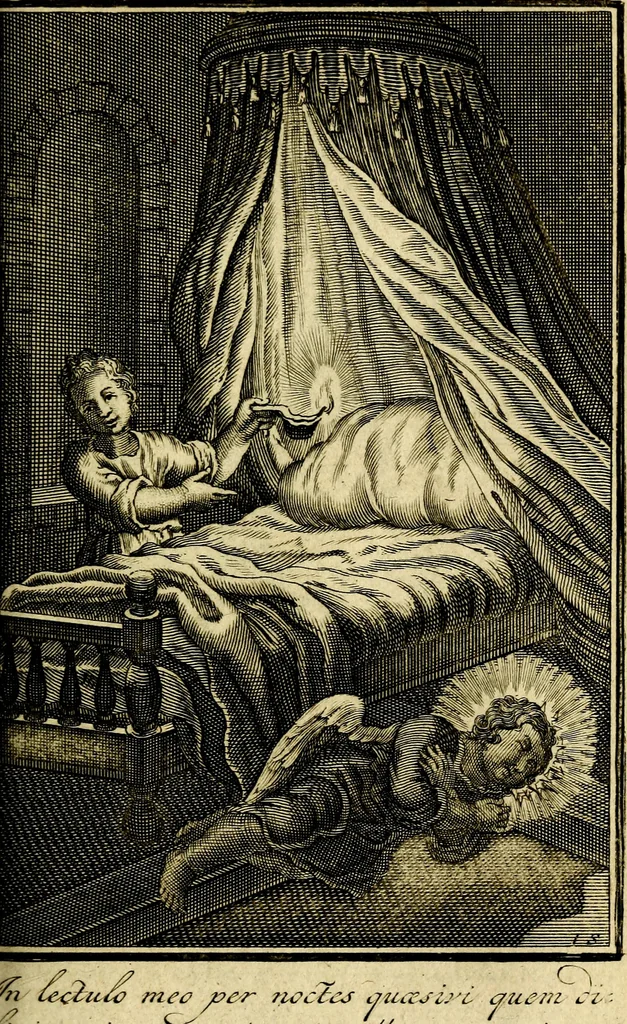 An illustration from De godlievende ziel, 1749, leaf 98