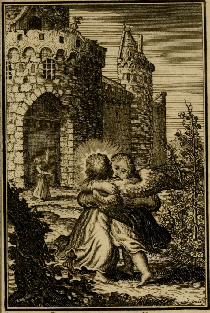 An illustration from De godlievende ziel vertoont in zinnebeelden, 1737, leaf 104