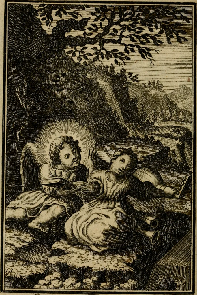 An illustration from De godlievende ziel vertoont in zinnebeelden, 1737, leaf 113