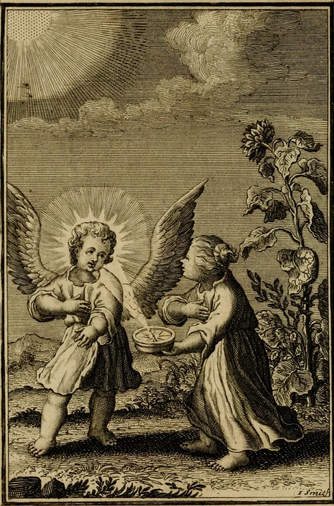 An illustration from De godlievende ziel vertoont in zinnebeelden, 1737, leaf 125